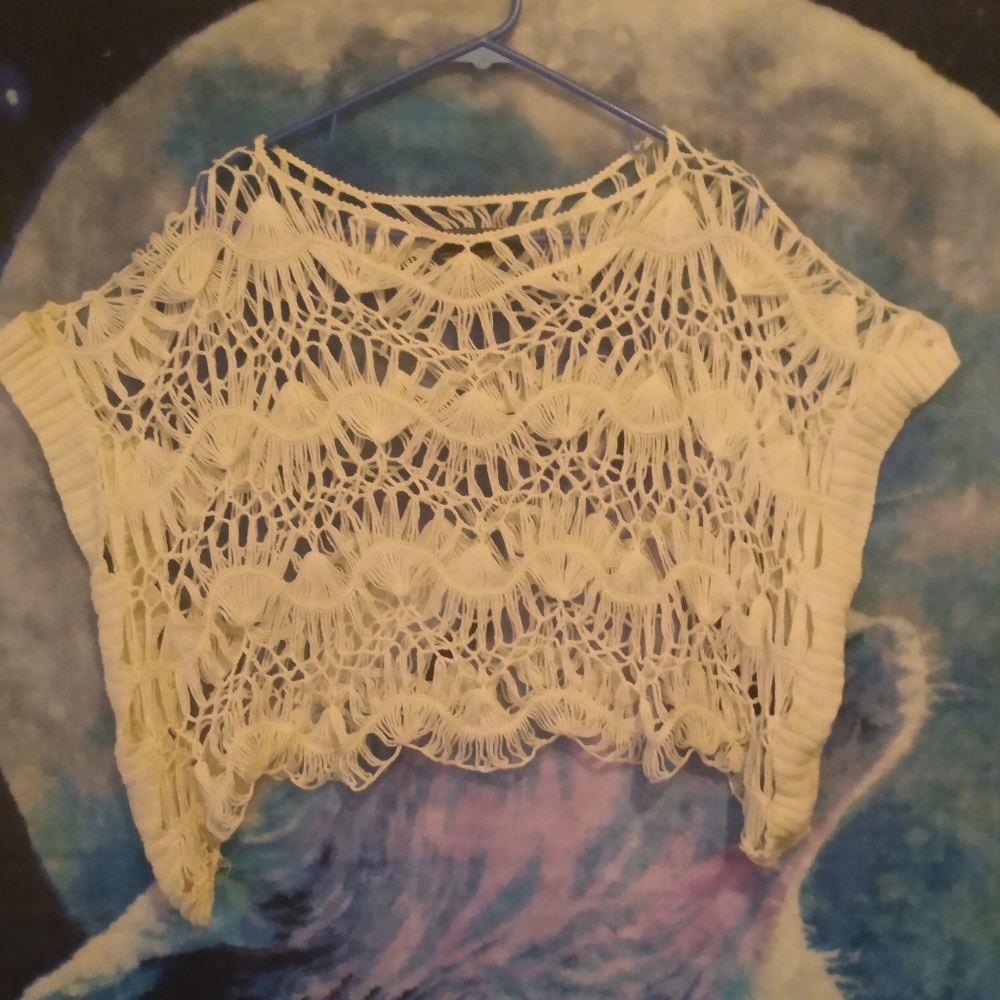 Lumiere white baige lace layover medium/large